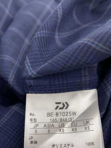 商品画像：TECH SPORTS OPEN COLLAR SHIRT L/S NOVA /S/ポリエステル/ネイビー/チェック// 4