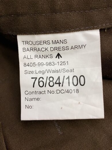 商品画像：TROUSERS MANS BARRACK DRESS ARMY/カーキ// 4