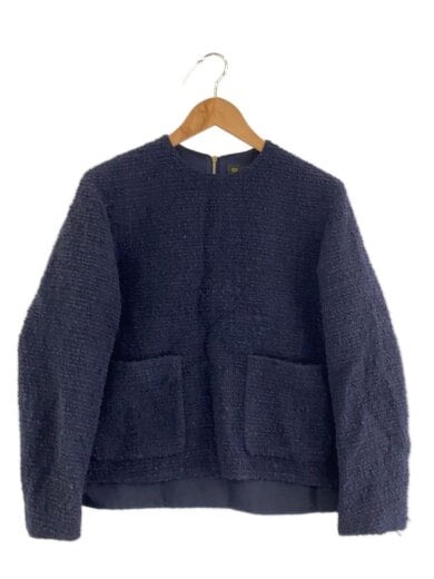商品画像：23AW/ループプルオーバーブラウス/38/ウール/ネイビー/6521-299-1114// 1