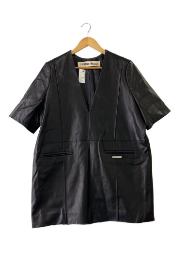 商品画像：Vegan Leather Boxy Tunic/FREE/フェイクレザー/ブラック/31241315604// 1