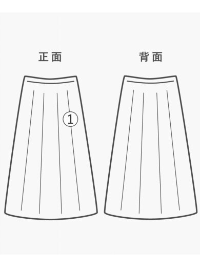 商品画像：ロングスカート/1/ポリエステル/グリーン// 7