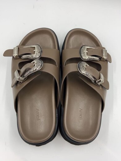 商品画像：MEDI WESTERN BUCKLE SANDALS/M/ベージュ/レザー/0225112610580// 3