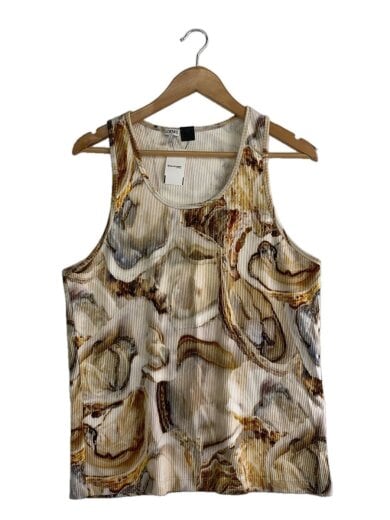 商品画像：Ribbed Tank Top Oyster/タンクトップ/XL/コットン/BEG/総柄/H526Y23X14// 1