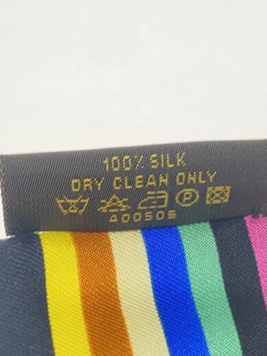 商品画像：リボンスカーフ/シルク/BLK/総柄/レディース// 3