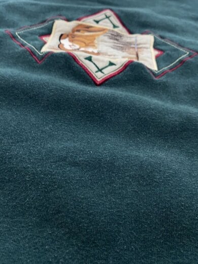 商品画像：MC SPORT/スウェット/L/コットン/GRN/刺繍デザイン/使用感有り 5