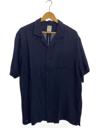商品画像：コットンワッフルキャンプシャツ/半袖シャツ/XL/コットン/NVY/100217926 1