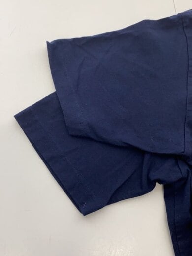 商品画像：綿天竺ロゴプリントTシャツ/L/コットン/NVY/HE-T009 5