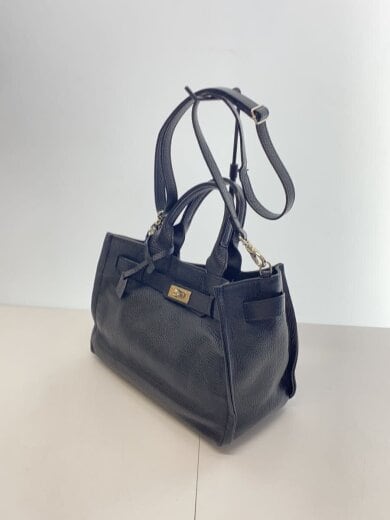 商品画像：ショルダーバッグ/ターンロックベルト/レザー/BLK/HG-23505// 2