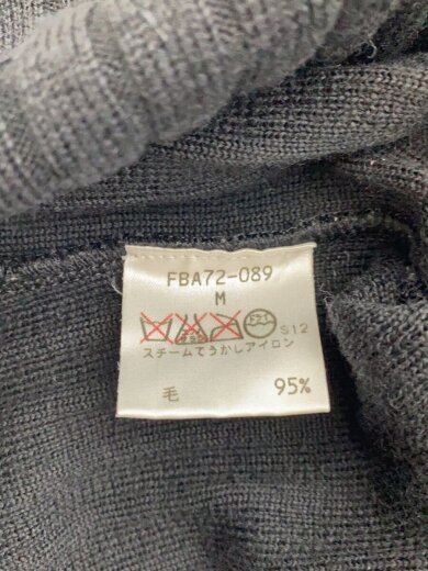 商品画像：カーディガン(薄手)/M/ウール/BLK/FBA72-089/正面ほつれ有り// 4