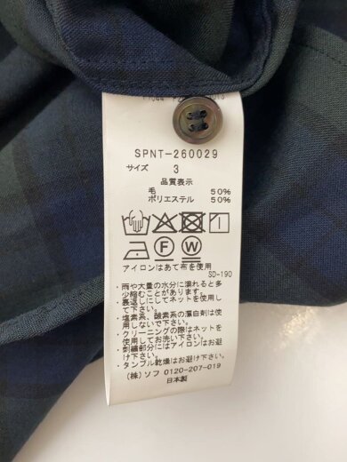 商品画像：ROPICAL CHECK RELAX-FIT S/S SHIRT/3/ウール/SPNT-260029 4