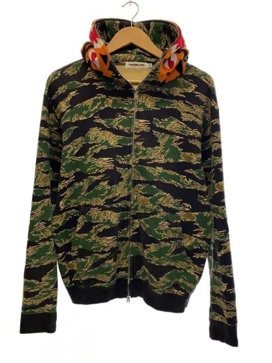 商品画像：ジップパーカー/M/コットン/マルチカラー/カモフラ/タイガー/Tiger 1