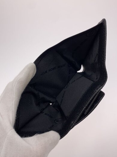 商品画像：3つ折り財布/レザー/BLK/無地/メンズ 6