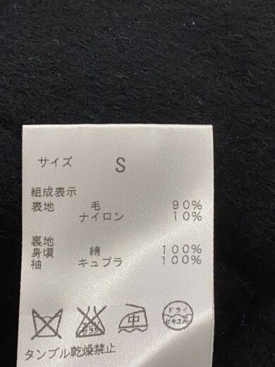 商品画像：コート/S/ウール/BLK/無地/16-9309534 4