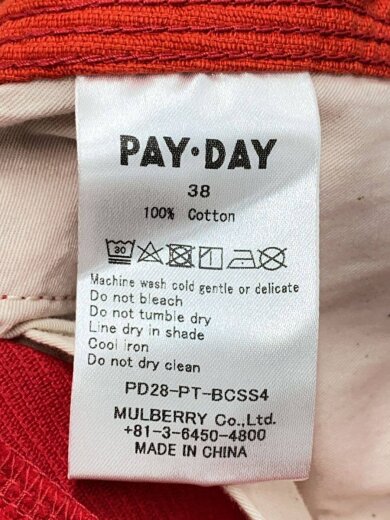 商品画像：ボトム/38/コットン/RED/PD28-PT-BCSS4 5