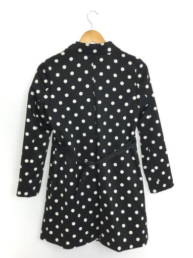 画像：GUILD PRIMEコート/34/ポリエステル/BLK/ドット/72A21-504-092