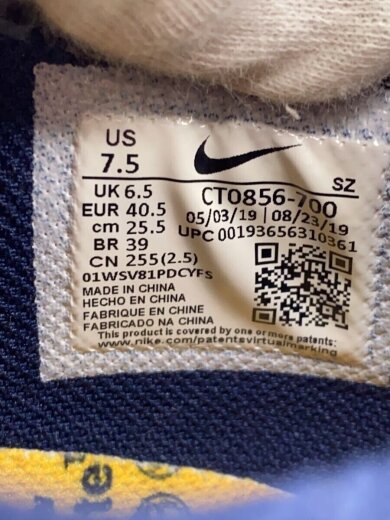 商品画像：NIKE DUNK LOW LTHR/OW/25.5cm/NVY 5