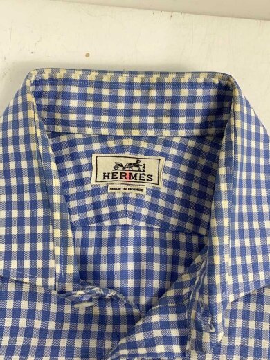 商品画像：長袖シャツ/--/コットン/BLU/チェック// 7