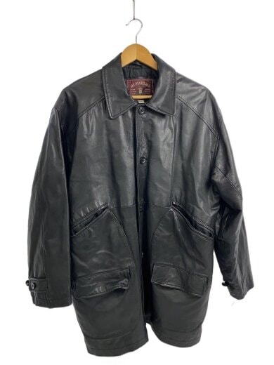 商品画像：ALL STATELAND/レザージャケット・ブルゾン/M/羊革/BLK/無地 1