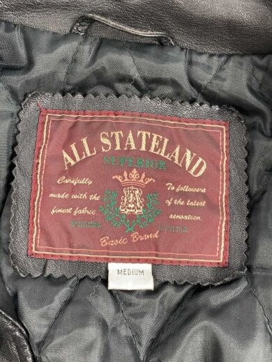 商品画像：ALL STATELAND/レザージャケット・ブルゾン/M/羊革/BLK/無地 3