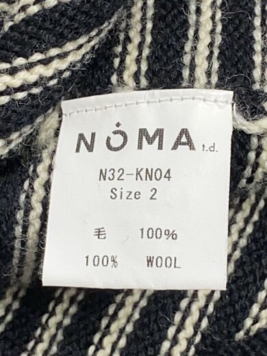 商品画像：ニット・セーター(厚手)/2/ウール/BLK/ボーダー/M32-KN04 4