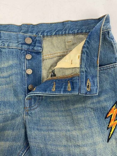 商品画像：ミケーレ期/シンボルズ/テーパードデニム/刺繍/ボタンフライ/32/デニム/IDG 3