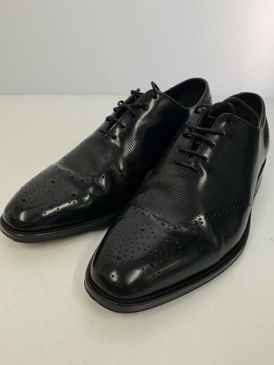 商品画像：ドレスシューズ/42/BLK/レザー/ストレートチップ/パンチレザー/パンチング/革靴/X6C047 2