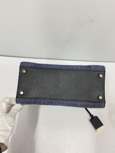 商品画像：ショルダーバッグ/デニム/レザー/インディゴ 4