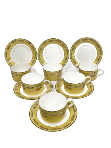 商品画像：ピンクチューリップ/カップ&ソーサー/6点セット/YLW 1