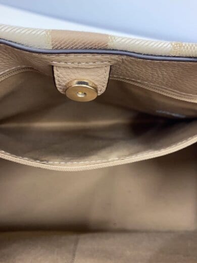 商品画像：ハンドバック/ベージュ/総柄/C8448/シグネチャージャガードストライプデンプシートート 7