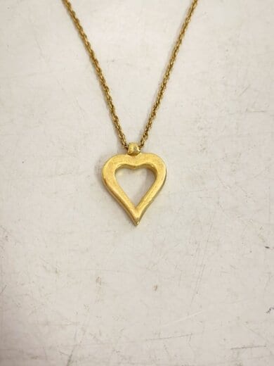 商品画像：60s-80s/OLD/ドイツ製/ネックレス/ハート型/ラインストーン/GLD/トップ有/レディース 5