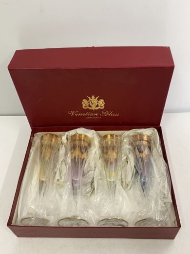 商品画像：ベネチアングラス/VenetianGLASS/グラス/4点セット/24金 7