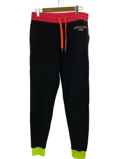 商品画像：MOSCHINO SWIM/ネオンロゴ/スウェットパンツ/ボトム/L/コットン/ブラック 1