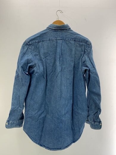 商品画像：長袖シャツ/M/デニム/インディゴ/無地/90s/ボタンダウンシャツ 2