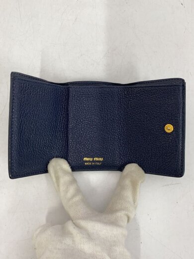 商品画像：塗装剥がれあり/角スレあり/3つ折り財布/NVY/無地/レディース// 4