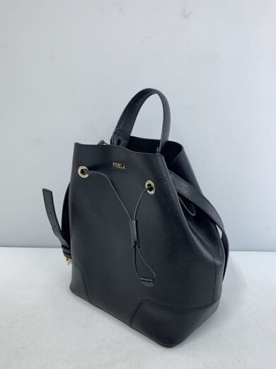 商品画像：巾着型/2way/ショルダーバッグ/BLK/無地// 2