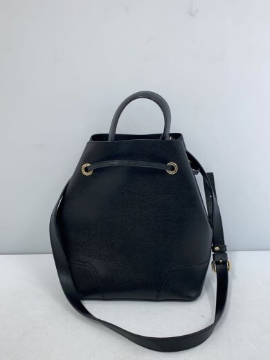 商品画像：巾着型/2way/ショルダーバッグ/BLK/無地// 3