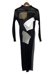 todo/プリーツワンピース/長袖ワンピース/FREE/ポリエステル/BLK/シミ有