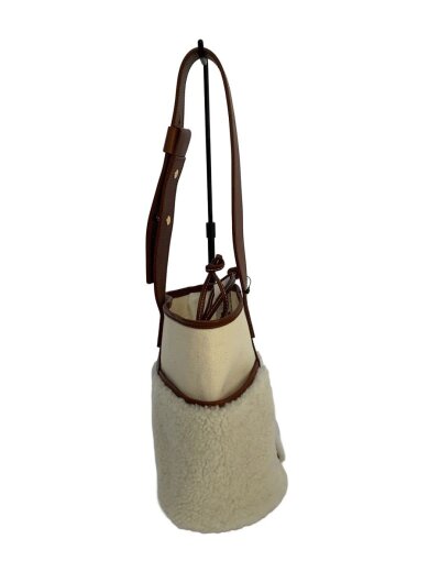 商品画像：ハンドバッグ/レザー/ボア/BRW/無地 1