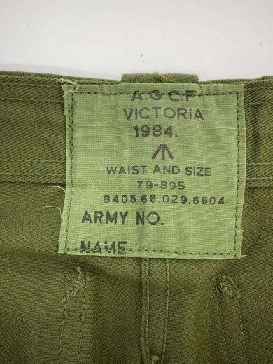 商品画像：80s/オ-ストラリア軍/カーゴパンツ/コットン/KHK/無地 4