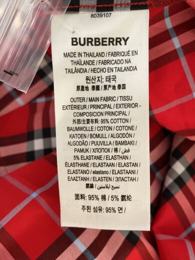 商品画像：21ss/長袖シャツ/バックロゴ/ノバチェック/L/コットン/RED/総柄 5