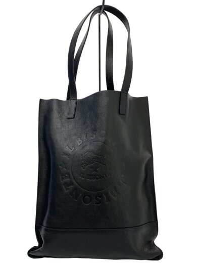 商品画像：トートバッグ/レザー/BLK/無地 1