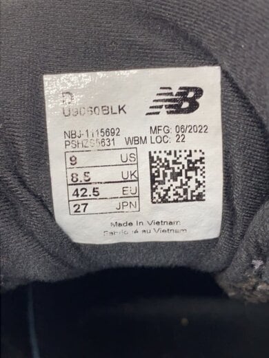 商品画像：ローカットスニーカー/27cm/GRY/コットン/U9060BLK 5