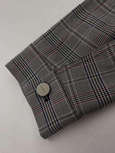 商品画像：ジップアップブルゾン/ジャケット/XS/ポリエステル/GRY/チェック/総柄 6