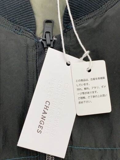 商品画像：リメイク ジップ シルク ジャケット/XXL/シルク/BLK/無地/CH5041// 7
