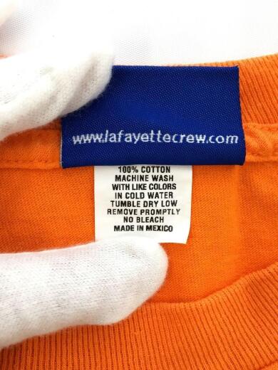 画像：Lafayette(LFYT)ワンポイント+バックプリント/長袖Tシャツ/M/コットン/ORN4