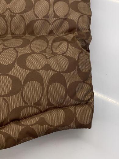 画像：COACHシグネチャー/ダウンベスト/S/ベージュ/ブラック/CG6257