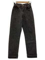 13.5oz_スビンコットン_ハイウェスト ストレートパンツ/27/デニム/BLK/NPTL-5HI