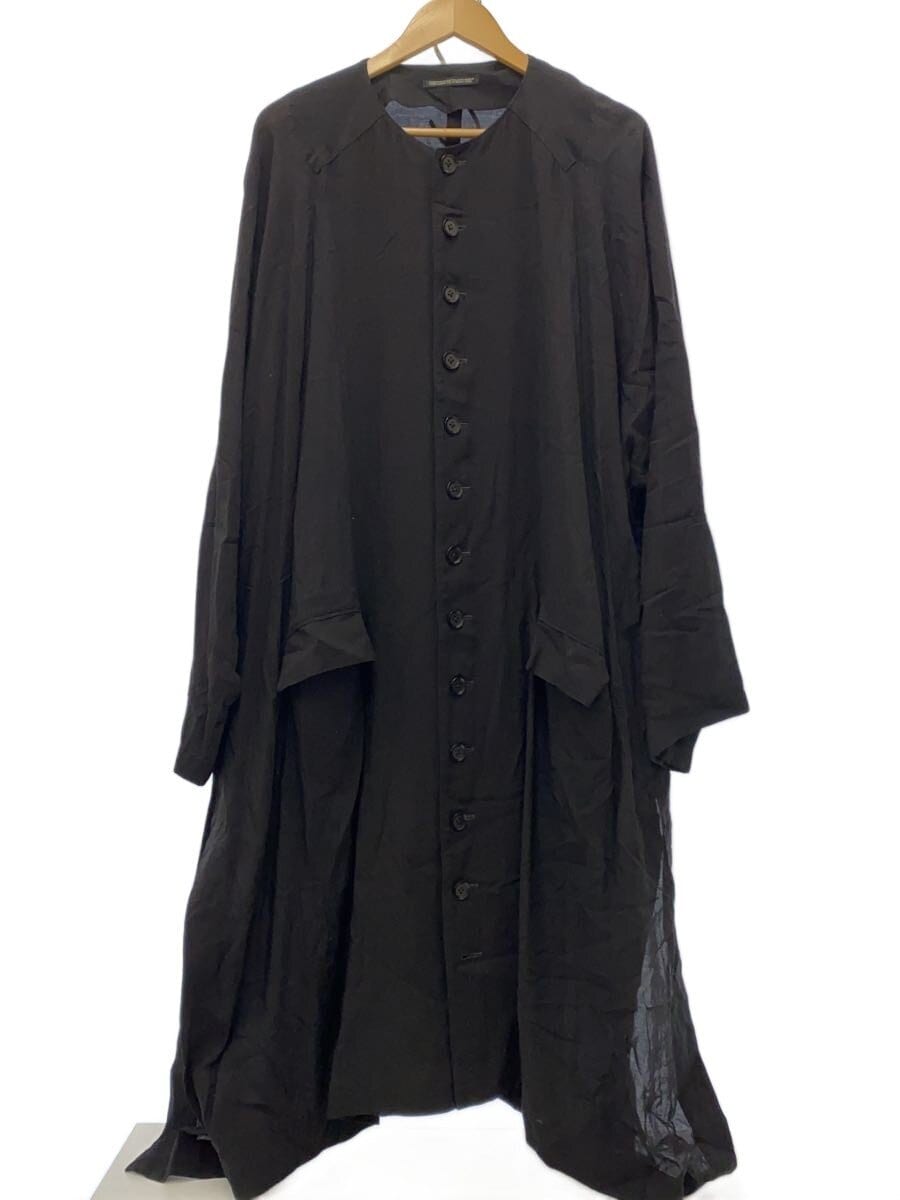 yohji yamamoto POUR HOMME / 長袖シャツ/1/コットン/BLK/無地/HU-C03-208