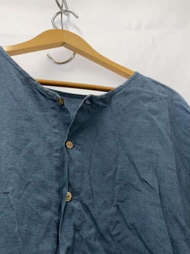 商品画像：シャツワンピース/FREE/リネン/BLU/無地/01214-1095-1 7