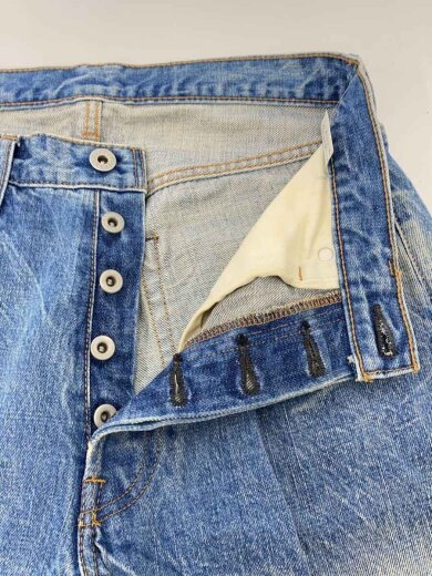 商品画像：セルビッチ_ボタンフライ_ストレートパンツ/32/デニム/BLU/無地/P-18 3